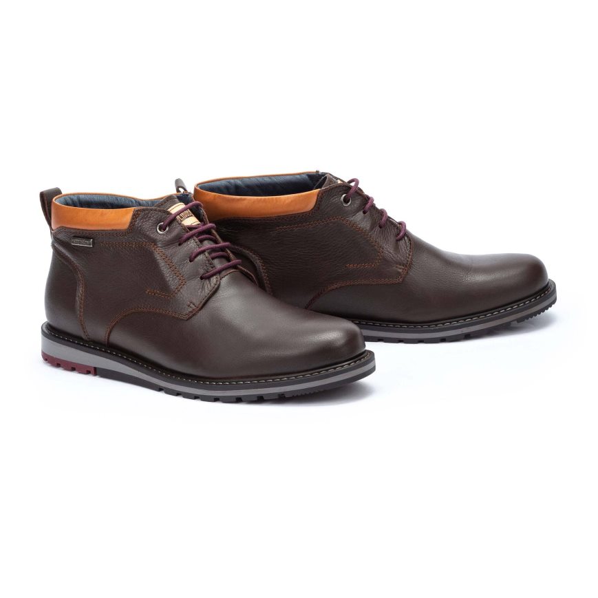 Men's Pikolinos BERNA Ankle Boots Brown | NZ W71A823